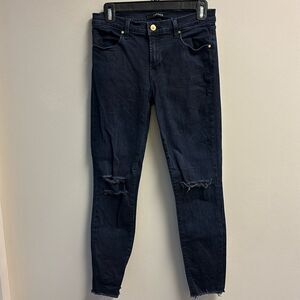 J. Brand Dark Denim Distressed Jeans mid rise crop skinny 27